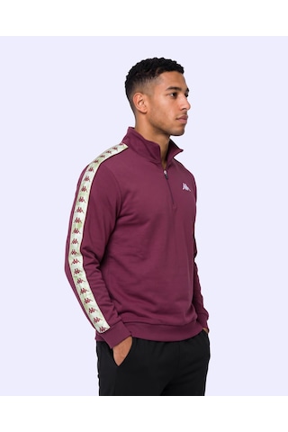 Kappa Authentic 222 Banda Pulliogt Erkek Bordo Regular Sweatshirt