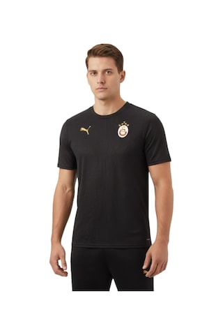 Gsstore Galatasaray Lisanslı Sıfır Yaka Siyah A Takım Antrenman T-shirt Bayrak Hediyelik Kutu Siyah