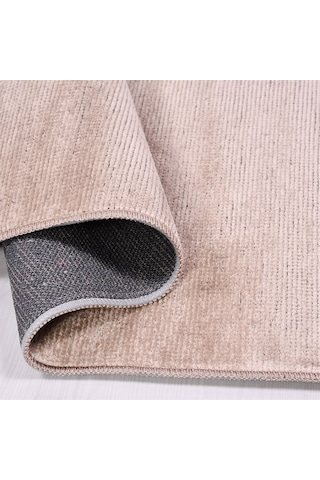 Çam Halı Crea Decolux Azade 8201 Bej Özel Kaymaz Tabanlı Pamuk Dokuma Kilim - 80x150