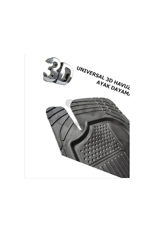 Havuzlu Paspas 3D Siyah 5 Parça Üniversal Tüm Araçlar Için Uyumlu N11.17017