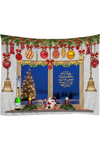 Suofeng Noel Dekoru Battaniye 80x60 İnç - Su Geçirmez, Renkli Desenli, Dayanıklı Poliester Duvar Örtüsü DiğER