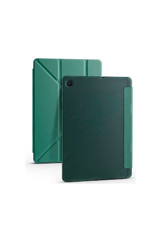Samsung Uyumlu Galaxy Tab A7 10.4 T500 2020 Kılıf Zore Tri Folding Kale
