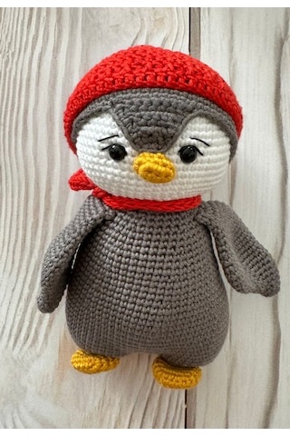 Amigurumi El Örgüsü Oyuncak Penguen 001
