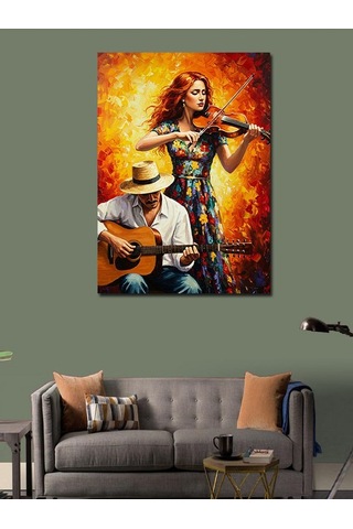 Kanvas Tablo Müzik Ve Kırsal Romantizm 50cmx70cm