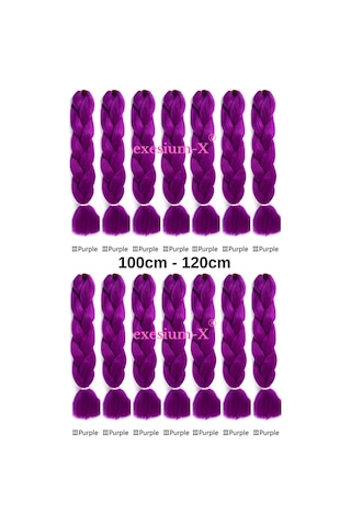 X-pression Afrika Örgüsü Ve Rasta Için Sentetik Saç 100gr-purple3 Açık Mor
