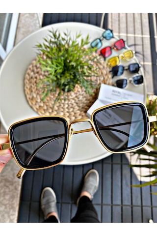 Royal Eyewear Ex657 Gold Black Unisex Güneş Gözlüğü