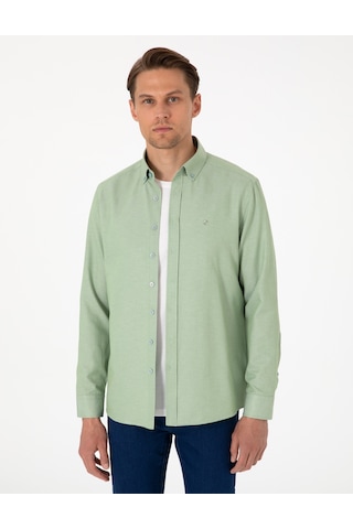 Pierre Cardin Erkek Çağla Gömlek Desenli 50306996-vr016 Çağla