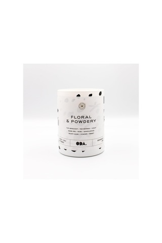 Floral & Powdery - Çiçeksi & Pudramsı Kokulu Dekoratif Desenli Soya Mumu I 150 Gr Renkli Siyah
