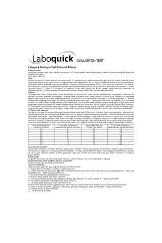 Laboquick Ovülasyon Testi 2 Test x 20 Paket