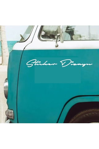 Kişiye Özel 2 Adet Isim Soyisim Yazılacak Yazı Sticker El Yazısı Isim Oto Araba Motosiklet Karavan Sticker 00028 15 Cm