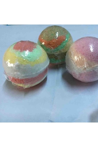 12 Adet X 80 Gr Çap 5 Cm Doğal Banyo Jakuzi Nem Bombası Topu Bath Bomb Küvet Köpük Manikür Pedikür 12 Li Karışık Meyve