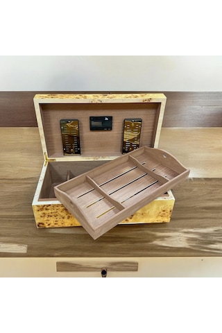 Lubinski İtaly Sedir Humidor Puro Kutusu Mapa Kavak 200's