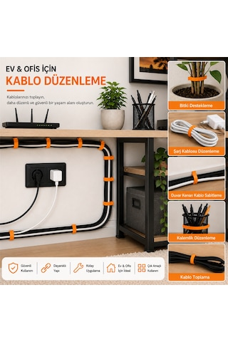 Alegron Turuncu Plastik Kelepçe 3,6 X 200 Mm 100 Adet