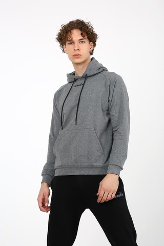 Diadora 176426-75146 M Lifestyle Hoody Erkek Sweatshirt Antrasit