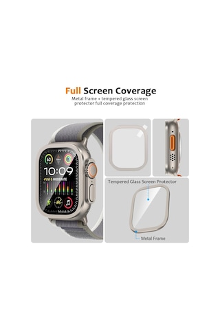 Apple Watch Uyumlu Ultra 1/2/3 49mm High Glass Kolay Cam Ekran Koruyucu