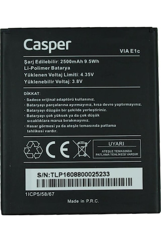 Casper Via E1C Pil Batarya