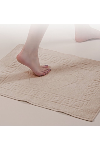 Serra 5 Adet %100 Pamuk En Iyi Emici Ayak Havlusu Konforlu Banyo Paspası 50x70cm Bej