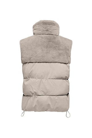 Only Kadın Onlwanja Dik Yaka Peluş Detaylı Yelek 15322053 Krem Krem