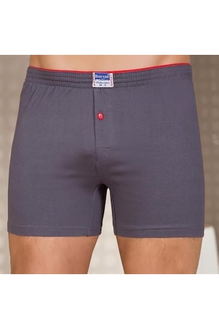 2 Adet Berrak 1099 Düğmeli Erkek Boxer Penye Boxer