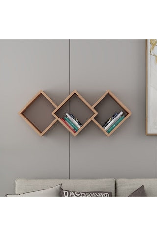 Galaxy Duvar Rafı Ahşap Siyah - Atlantik Çam Atlantik Çam