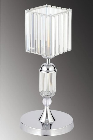 İstanbul Avize Kristal Taşlı Gümüş Kasalı K-12 Gümüş Taş Kafalı Abajur