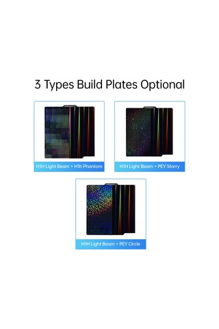 Singree 257x257mm Çift Taraflı Manyetik Yay Çelik Tabla - Pey Işın Ve Pey Daire Desenli - Bambu Yazıcı Uyumlu