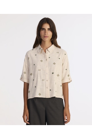 Yargıcı Regular Gömlek Yaka Kısa Kol Gömlek 25kkgm6004x 368 Ekru