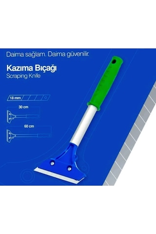 Yenal Kazıma Bıçağı Kısa 27,5 Cm 18 Mm Bıçak Kırmızı - Mavi