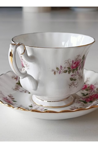 Bone China England Lavender Rose Antıque Tea Cup & Saucer 160 Ml Lavanta