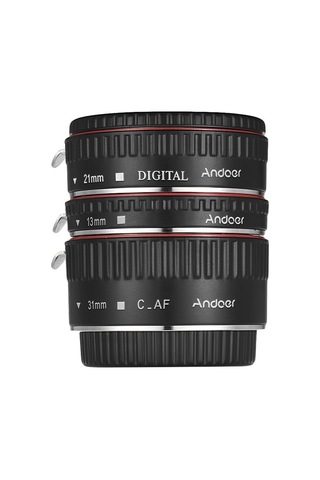 Yaozixa Canon Eos Makro Fotoğraf İçin Otomatik Odaklama 13mm+21mm+31mm Uzatma Tüp Seti - Ef/ef-s Lens Uyumlu, Altın Kaplı Kontaklar