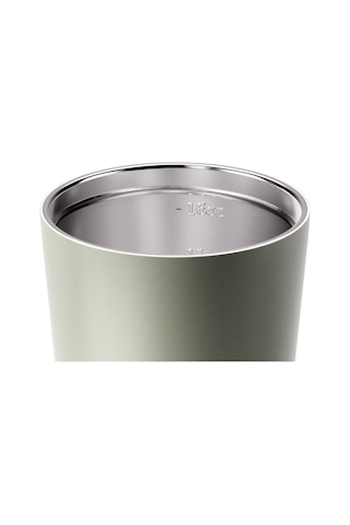 Made By Fressko Grande Boy Paslanmaz Çelik Çift Duvar Yeniden Kullanılabilir Kahve Bardağı, Termos, Yalıtımlı Termal Kupa, 475 Ml Sage - Adaçayı Yeşil
