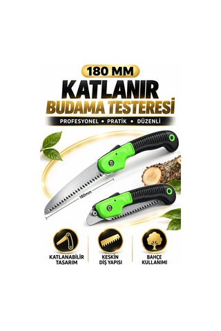 Katlanır Budama Testeresi 180 Mm Dal Kesme Testeresi