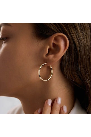 14k Altın Halka Küpe 2 Mm 3.0 Cm T14308 Renkli