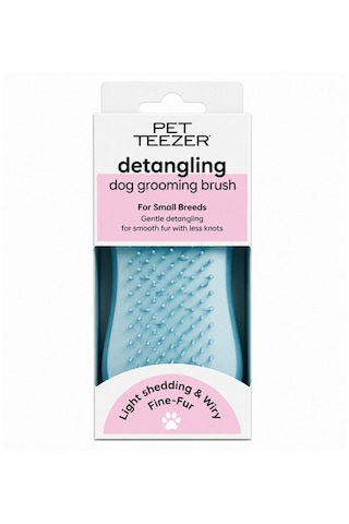 Tangle Teezer Pet Teezer Detangling Dolaşık Açıcı Küçük Irk Köpek Bakım Fırçası 11,7x5 Cm Mavi-turkuaz
