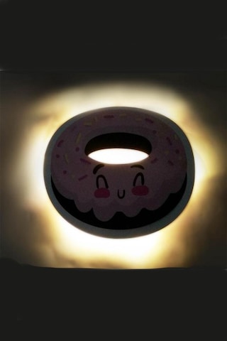Çocuk Odası Bebek Odası Led Işıklı  Donut Baskılı Mdf Duvar Süsü