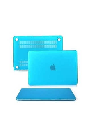 13.3" Apple Uyumlu MacBook Şeffaf Kılıf Açık Mavi