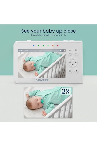 Babysense Video Bebek Monitörü, 4.3 Inç Split Ekran, 2 Kamera, Ptz Fonksiyonu, Gece Görüşü, Iki Yönlü Iletişim Kamera Sistemi