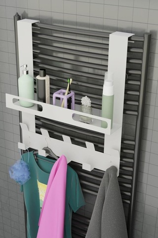 Risingmaber Beyaz Raflı Havlupan Askısı Banyo Petek Askısı Ve Raflı Havlu Askılığı, Banyo Peteği Askılığı Diğer