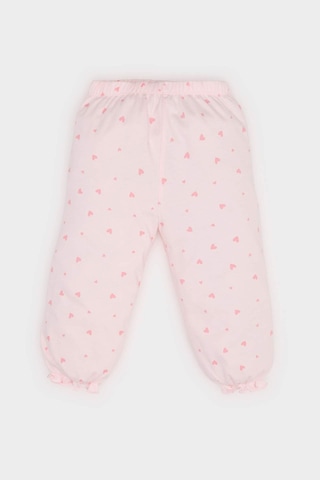 DeFacto Kız Bebek Disney Prenses Pijama Takımı Kısa Kollu Penye Üst Beli Lastikli Uzun Alt E1546A525SMPN436 Pembe