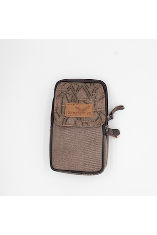 Maiyame Erkekler İçin Çift Katlı Deri Bel Çantası - Cep Telefonu, Parça Taşıma - Dayanıklı, 17x10x4cm - İnşaat, Günlük Kullanım