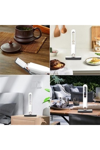 Ollevra Çok Amaçlı Cam Fayans Mini Temizlik Mopu Fırçası Beyaz