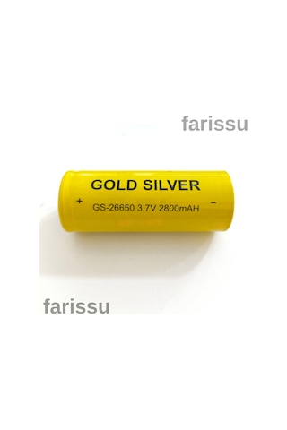 Gold Sılver Gs-26650 3.7v 2800mah Şarjlı Pil