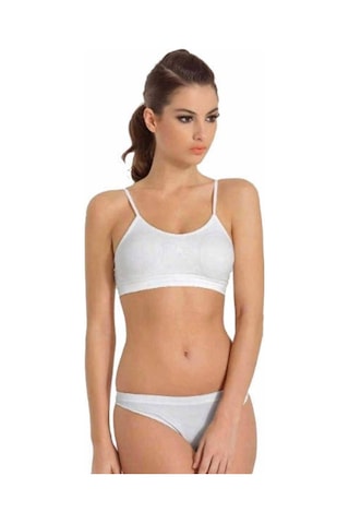Miss Fit Pedli Büstiyer Dikişsiz Ince Askılı 11003