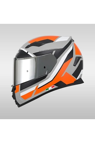 Sway 820 Aıx Orange Full Face Motosiklet Kaskı Turuncu