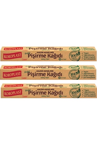 Doğal Pişirme Kağıdı Hazır Kesilmiş 10'lu 3 Adet