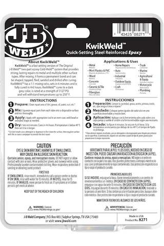 Jb Weld Kwikweld Profesyonel Boyut 10 Oz 2 Parçalı Soğuk Kaynak Sistemi Güçlü Epoksi Yapıştırıcı