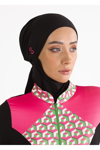 Mayovera Özel Tasarım Pembe Nakışlı Bone Çok Renkli