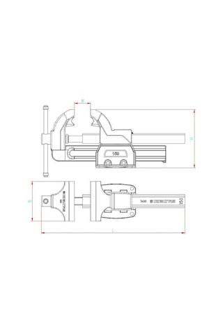 Izeltaş 7400300100 Dövme Çelik Mengene 100 Mm