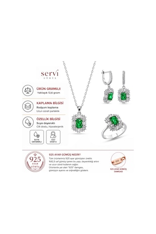 Servi 925 Ayar Gümüş Radiant Baget Set-33 68357736