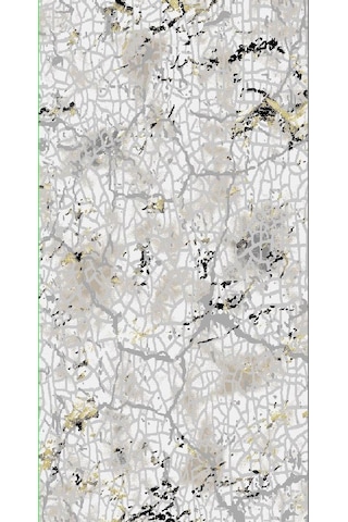 Diamond Halı 25009A Model 200*280 Polip Leke Tutmaz Modern Çizgi Gold-Siyah